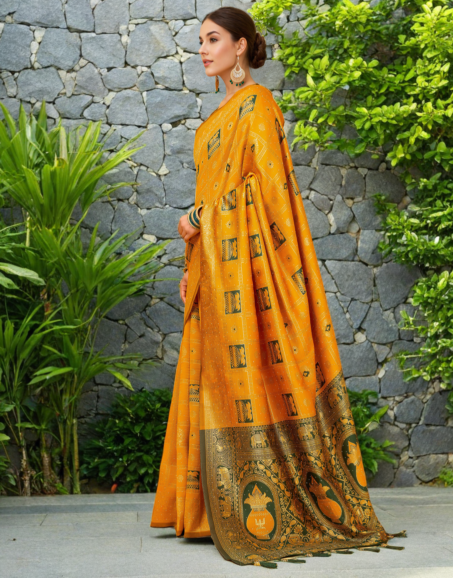 Paithani Silk Saree With Zari Weaving Work