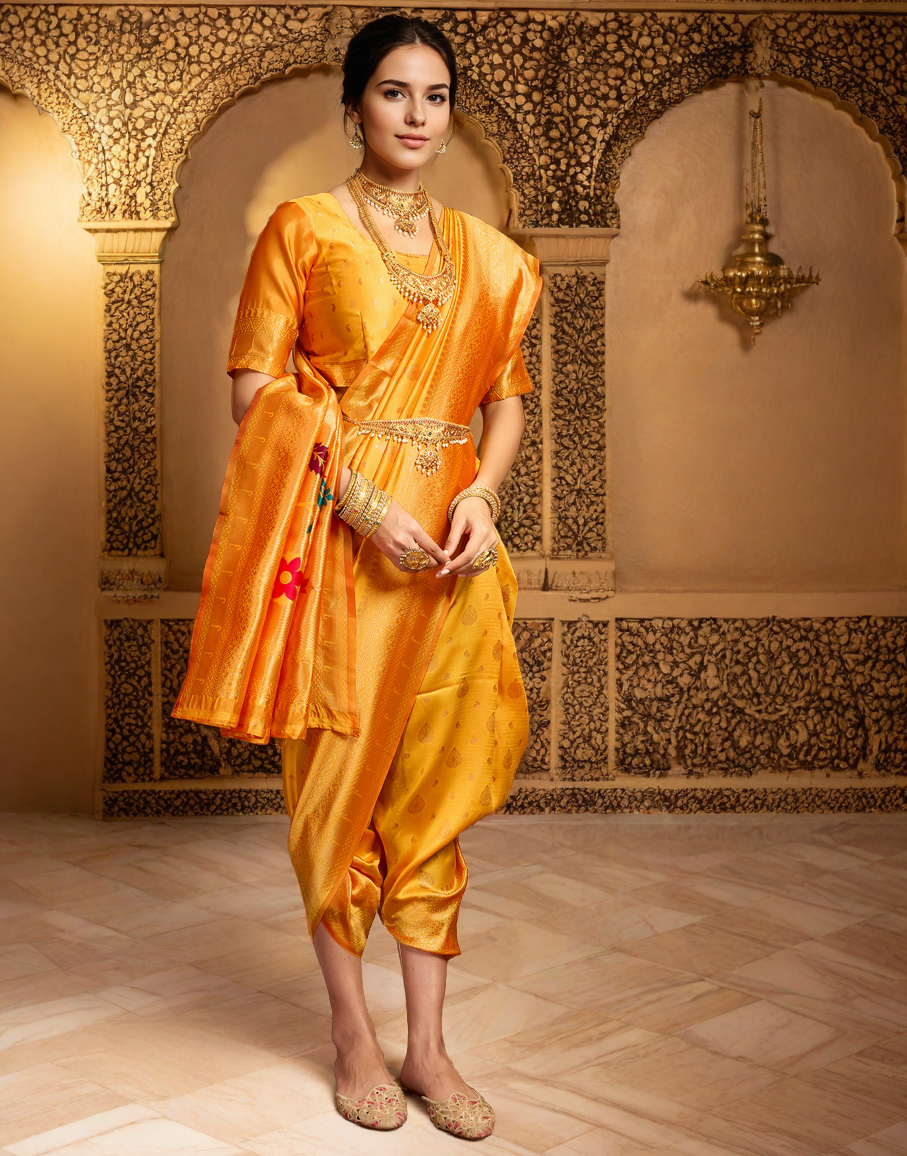 Paithani Silk Saree With Zari Weaving Work
