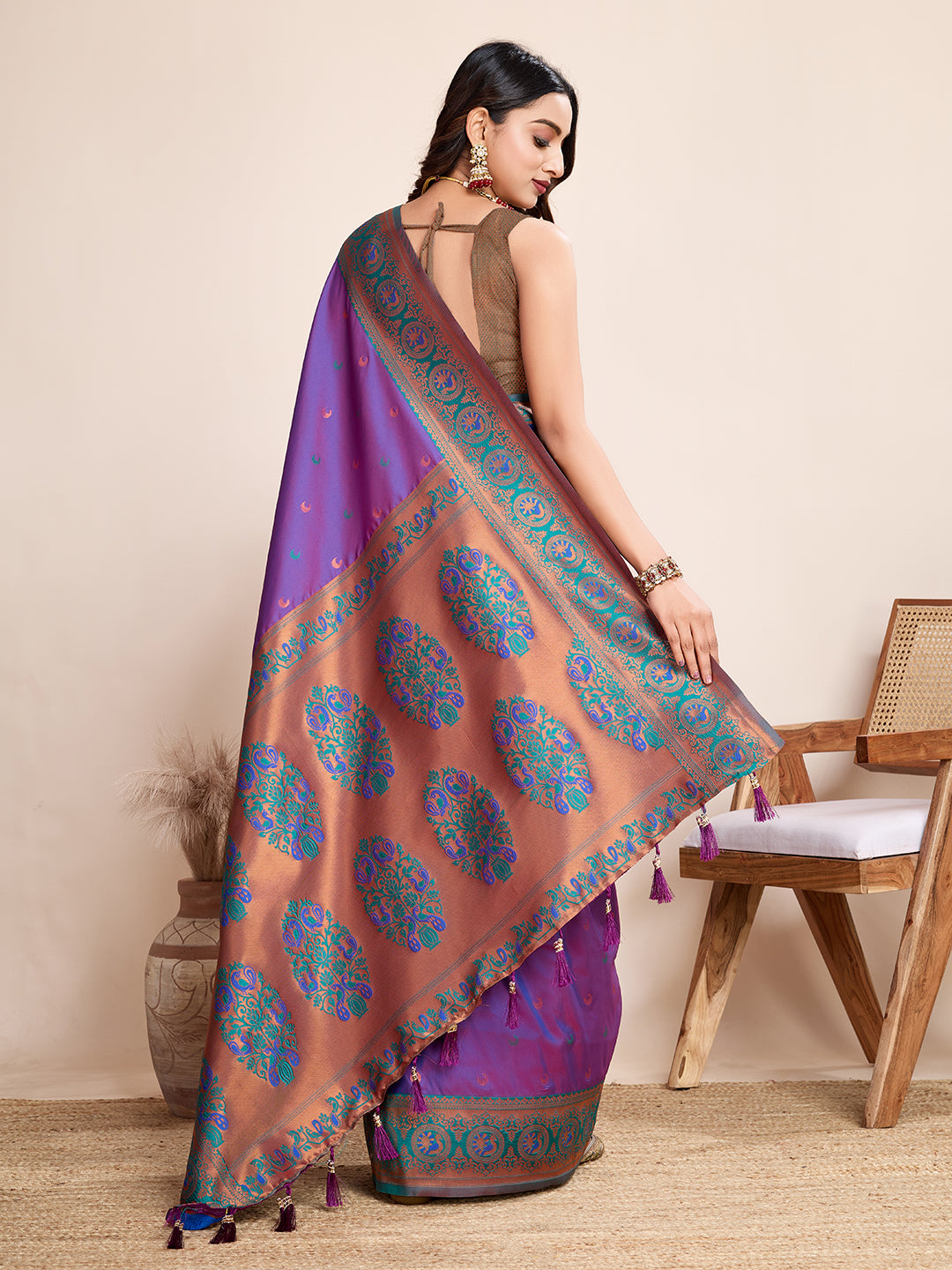 Traditional Paithani Silk Jacquard Saree