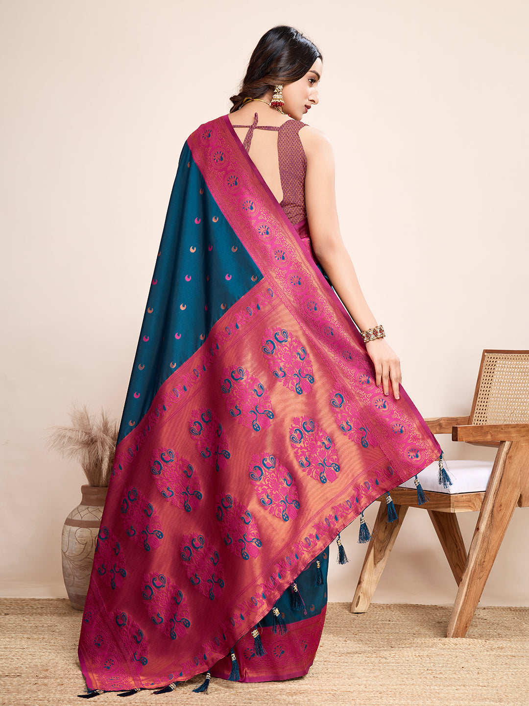 Traditional Paithani Silk Jacquard Saree