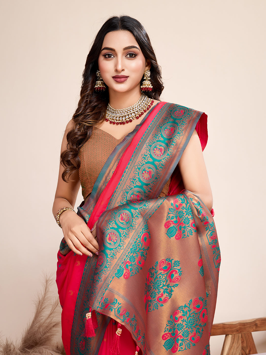 Traditional Paithani Silk Jacquard Saree