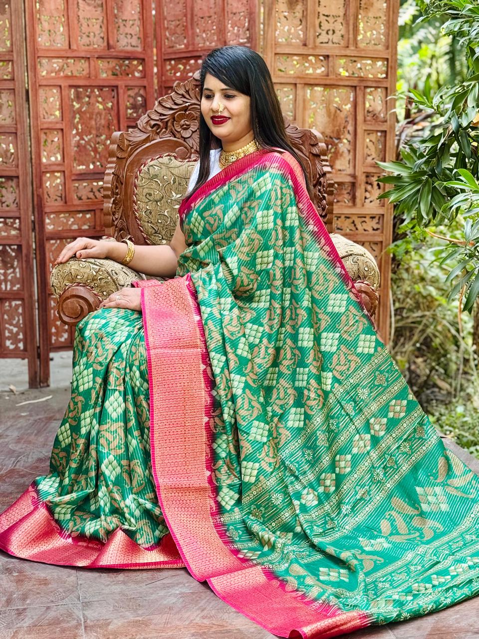 New Design Digital Printed Soft Cotton Saree