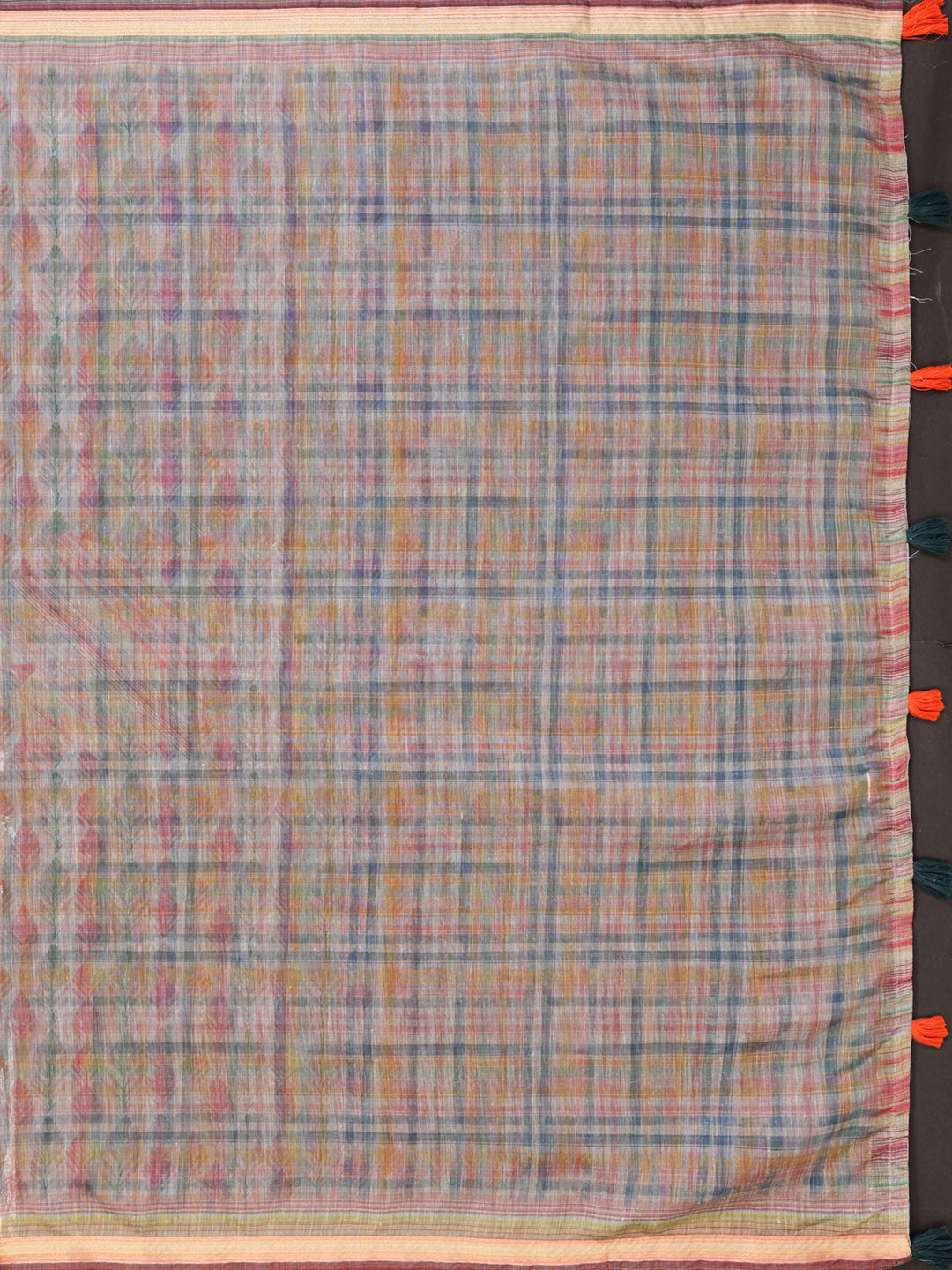 Multi Colour Chanderi Cotton Saree With Digital Printed Work