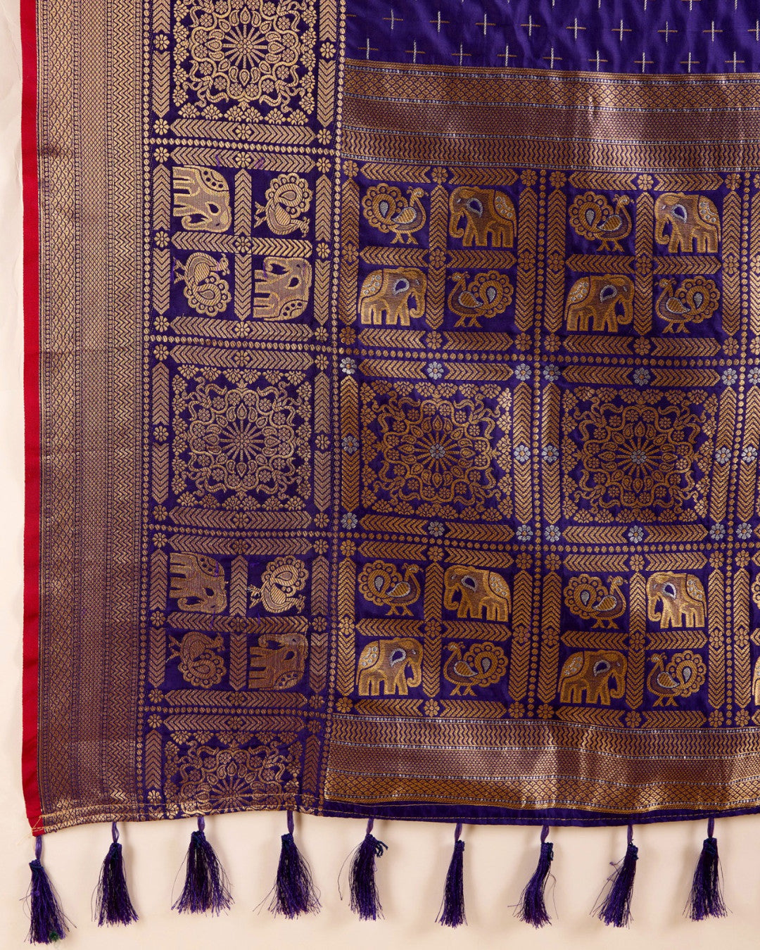 Banarasi Silk Saree With Zari Weaving Work