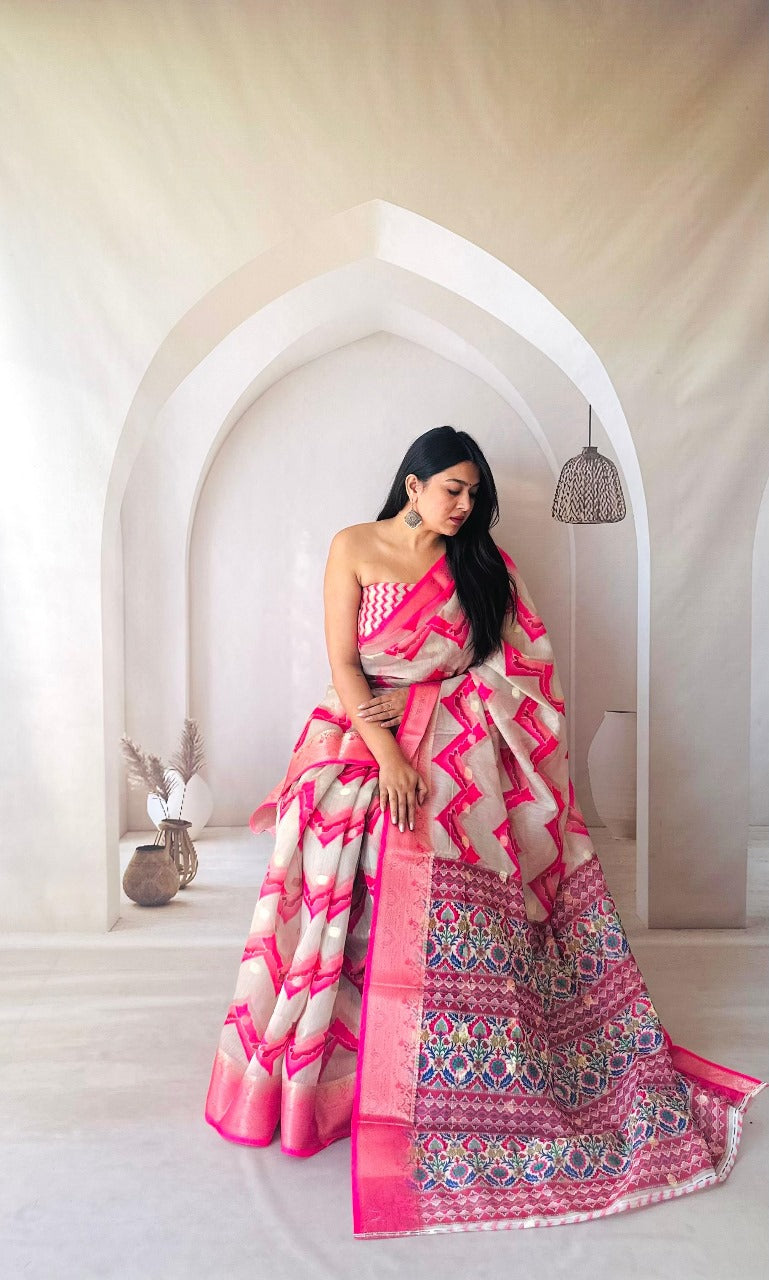 Soft Dola Silk Saree With Digital Printed Work