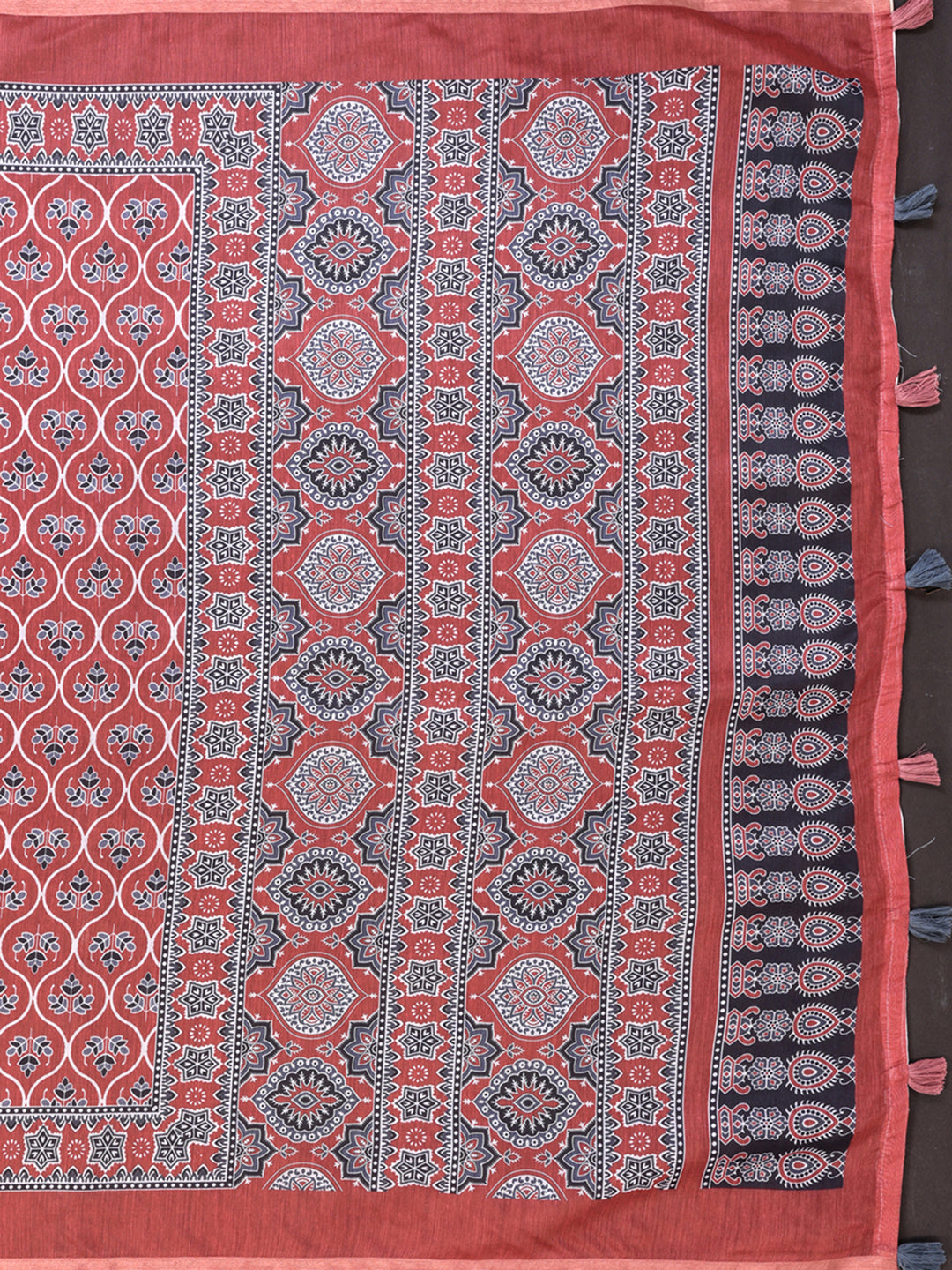 Multi Colour Chanderi Cotton Saree With Digital Printed Work