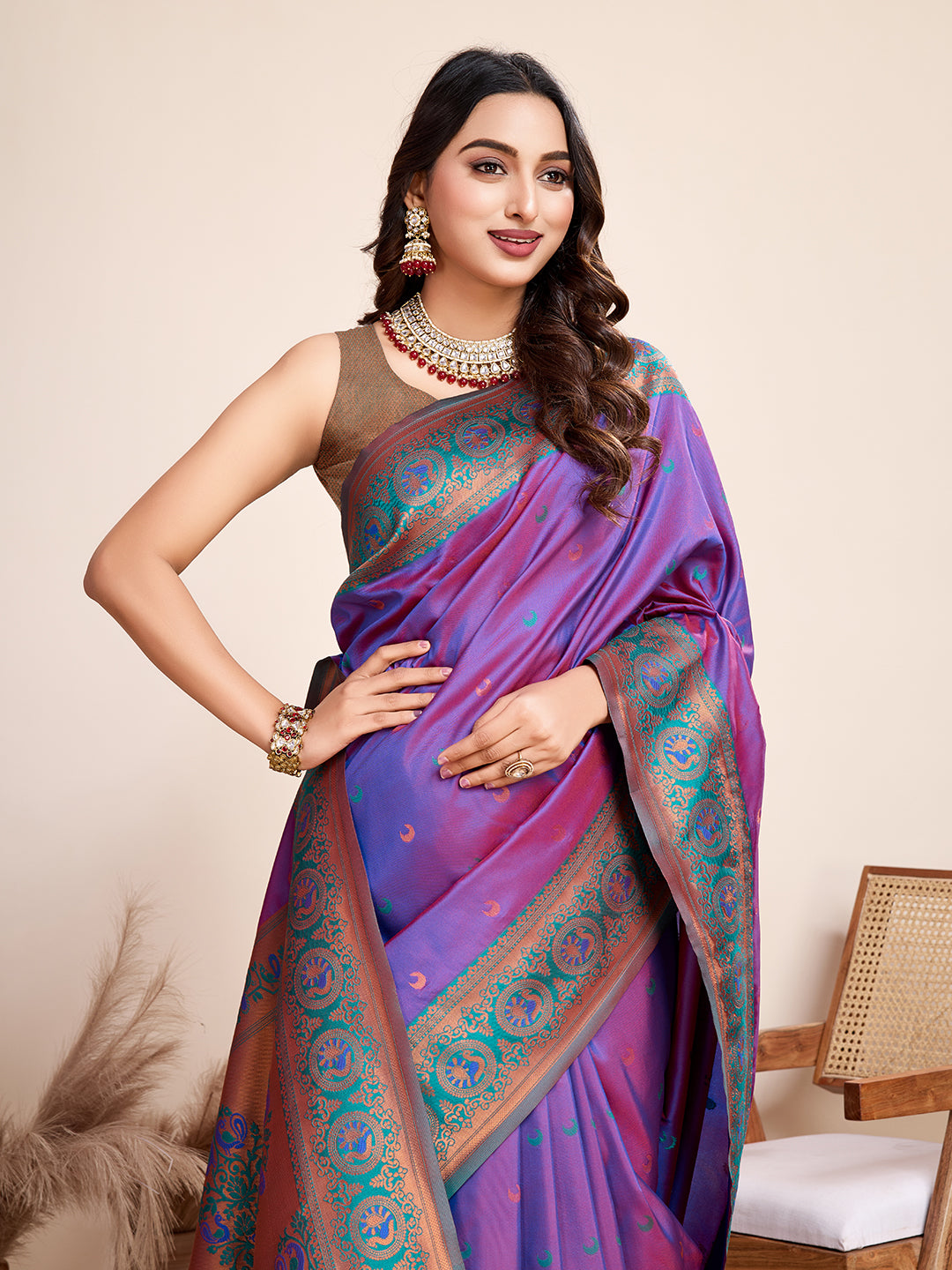 Traditional Paithani Silk Jacquard Saree