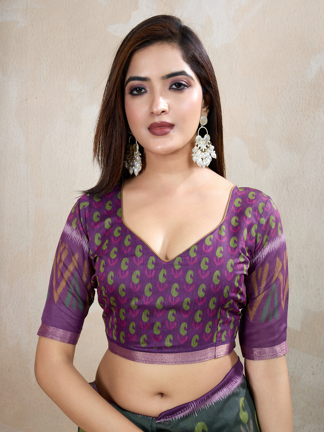 Multi Colour Chanderi Cotton Saree With Digital Printed Work