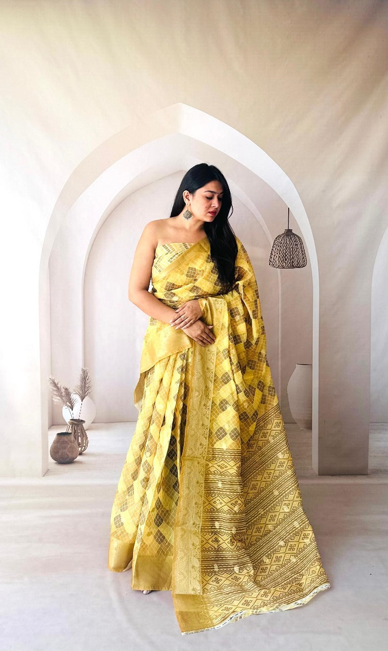 Soft Dola Silk Saree With Digital Printed Work