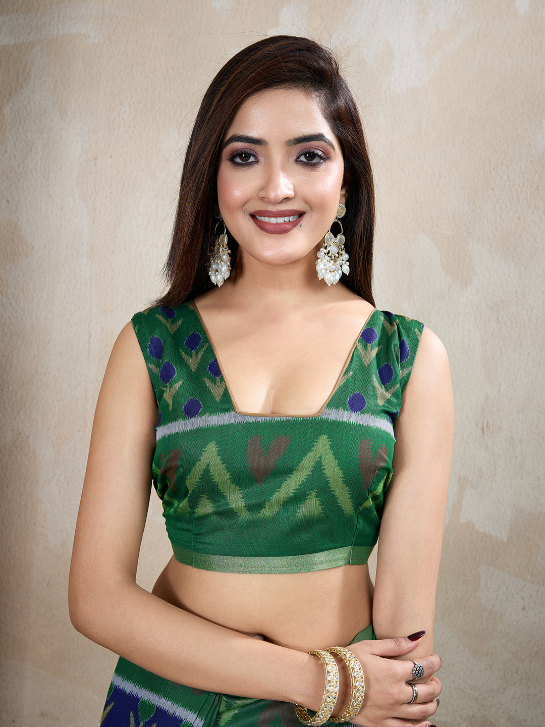Multi Colour Chanderi Cotton Saree With Digital Printed Work