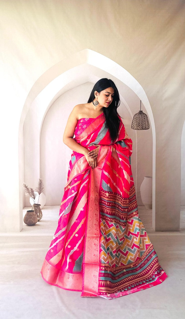 Soft Dola Silk Saree With Digital Printed Work