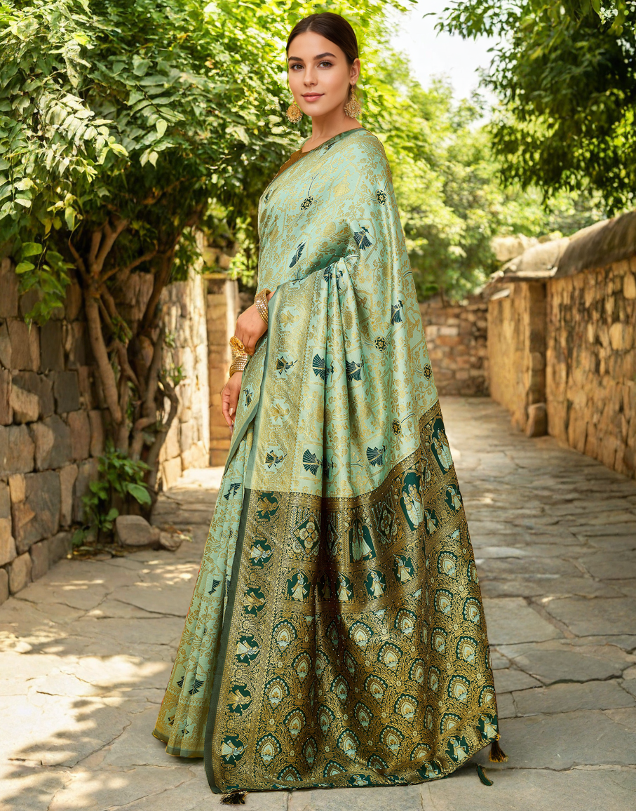 Paithani Silk Saree With Zari Weaving Work