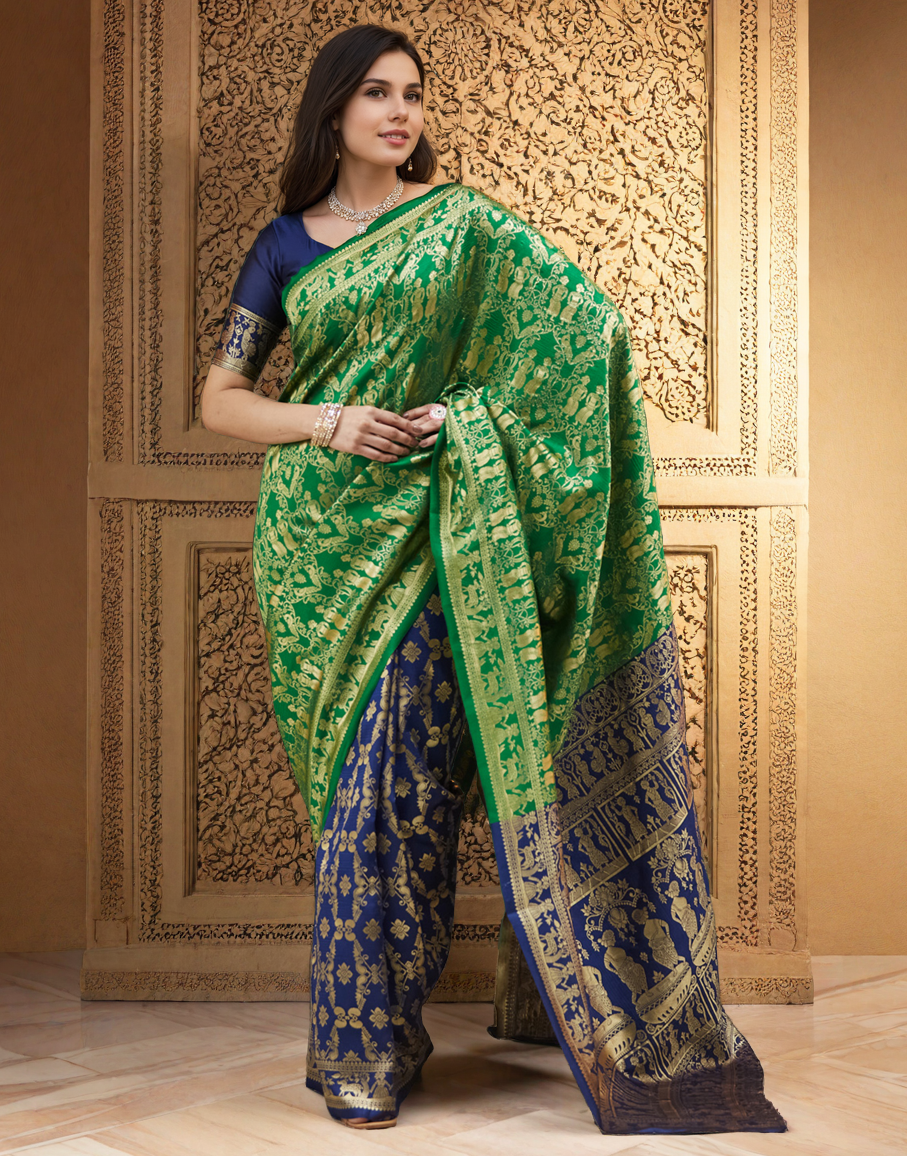 Paithani Silk Saree With Zari Weaving Work