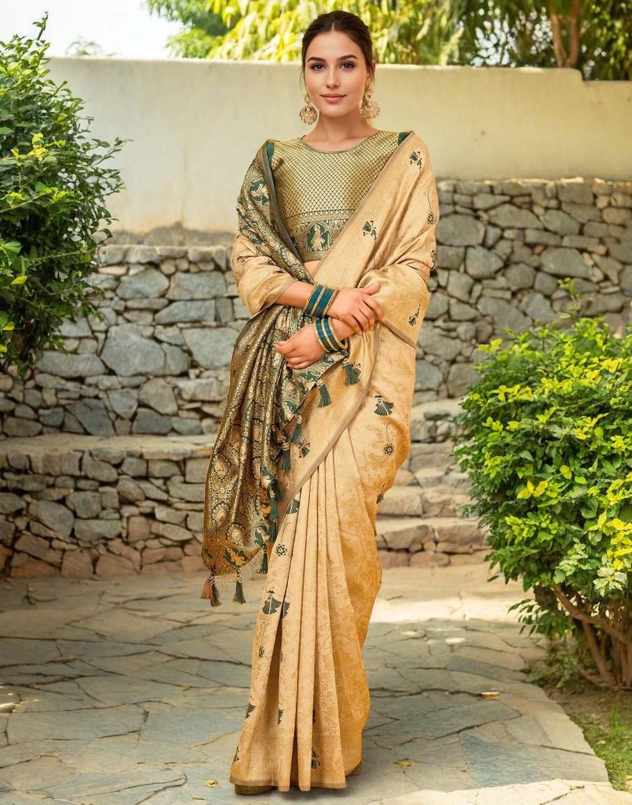 Paithani Silk Saree With Zari Weaving Work