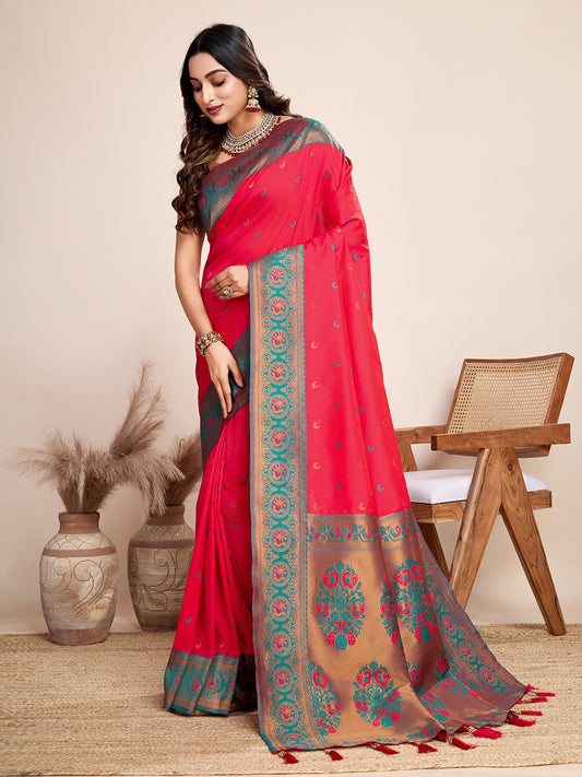 Traditional Paithani Silk Jacquard Saree