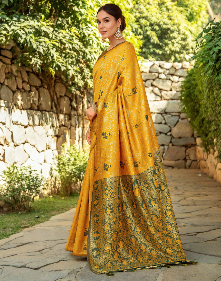 Paithani Silk Saree With Zari Weaving Work