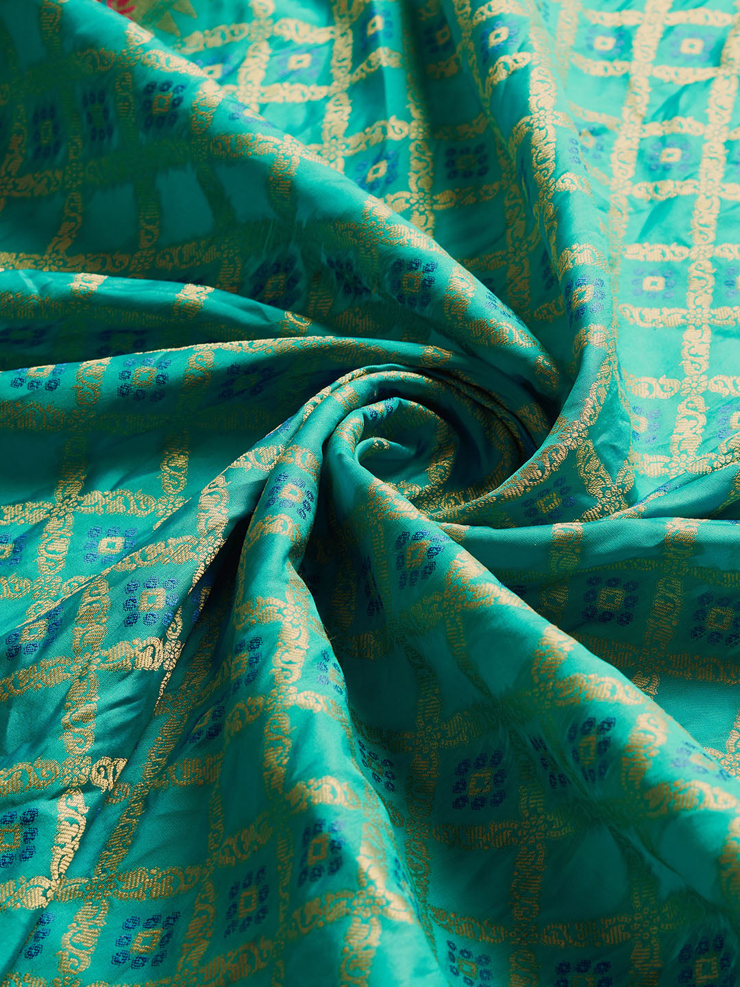 Rama Green Color Patola Silk Saree With Zari Weaving Work