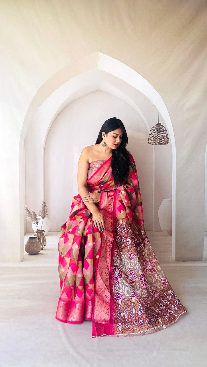 Soft Dola Silk Saree With Digital Printed Work