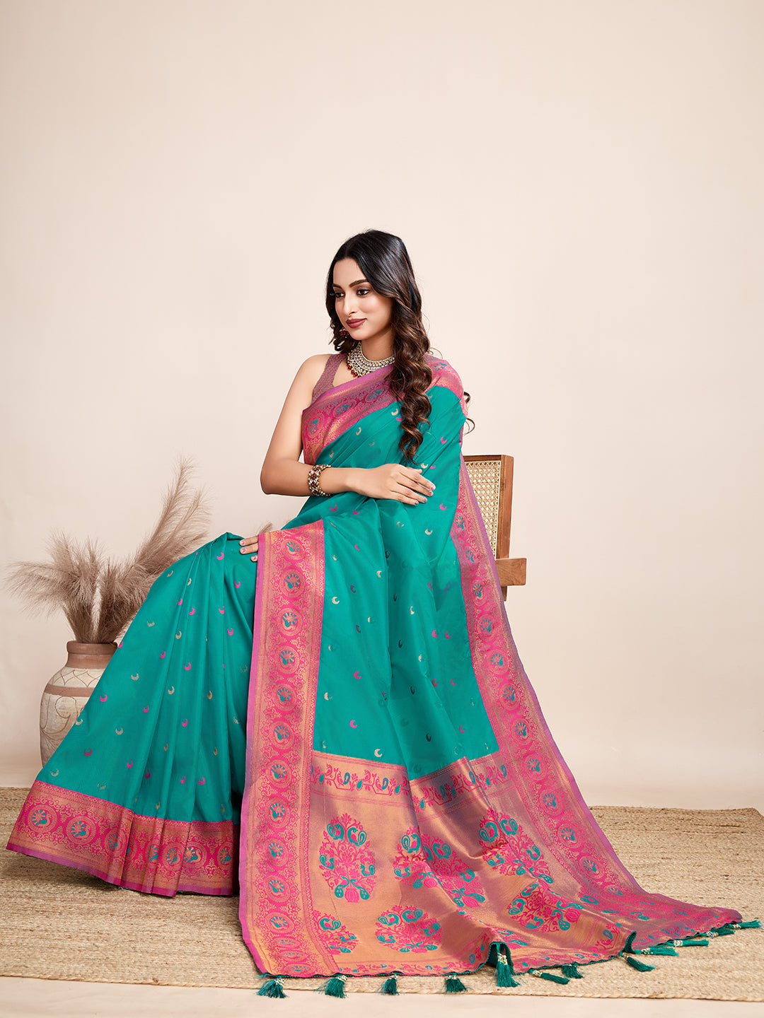 Traditional Paithani Silk Jacquard Saree