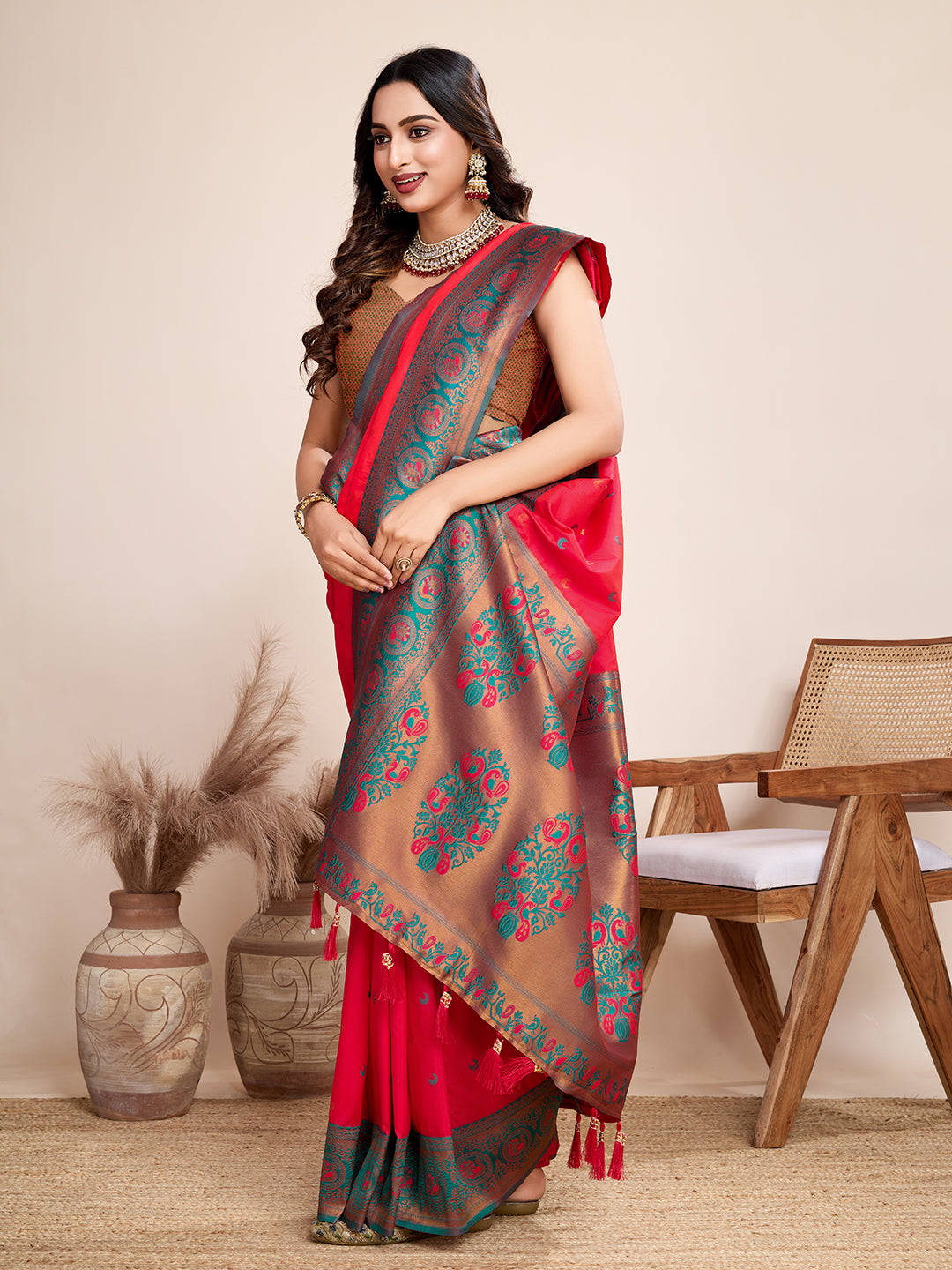 Traditional Paithani Silk Jacquard Saree