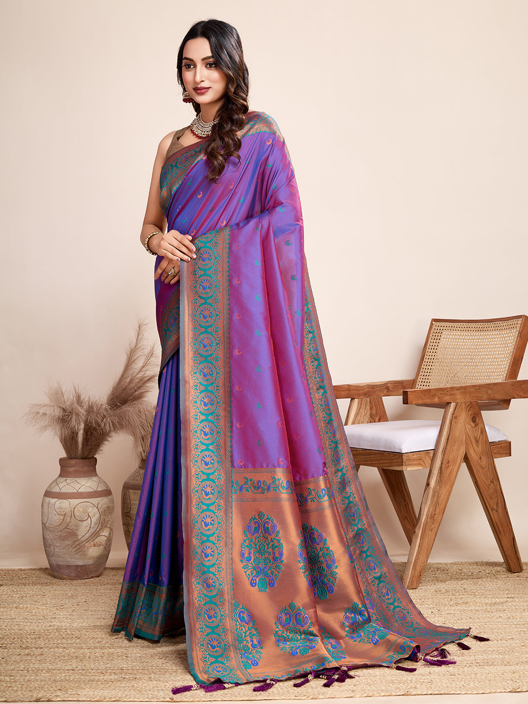Traditional Paithani Silk Jacquard Saree