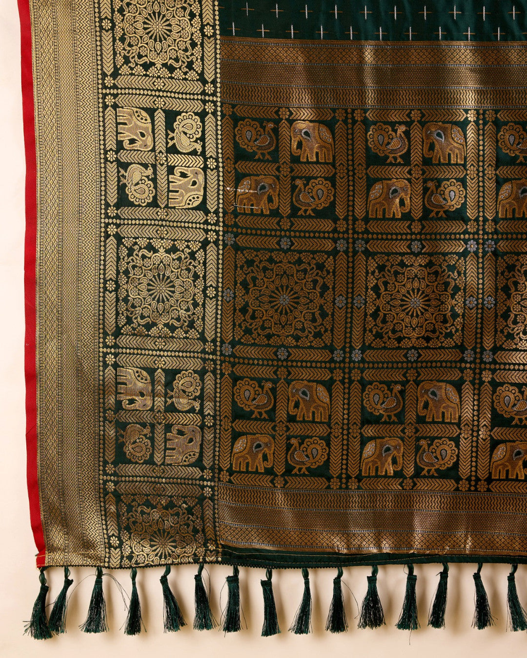 Banarasi Silk Saree With Zari Weaving Work