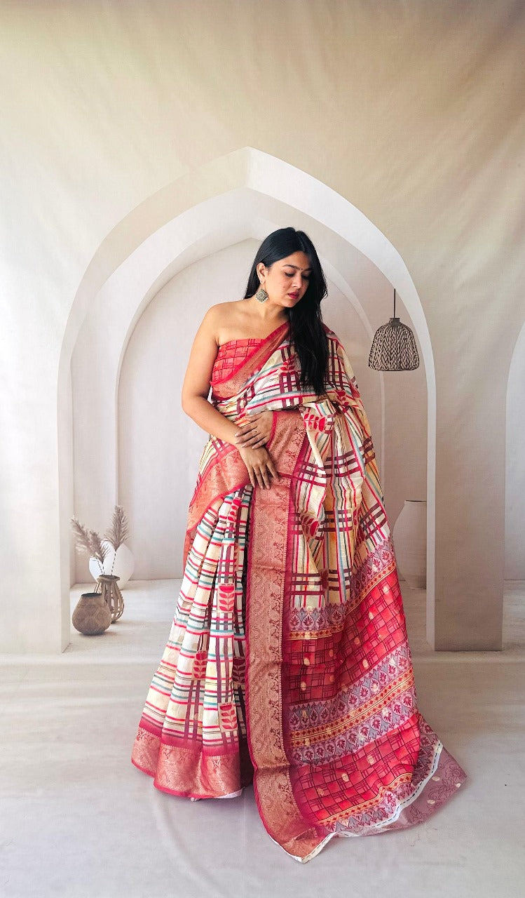 Soft Dola Silk Saree With Digital Printed Work