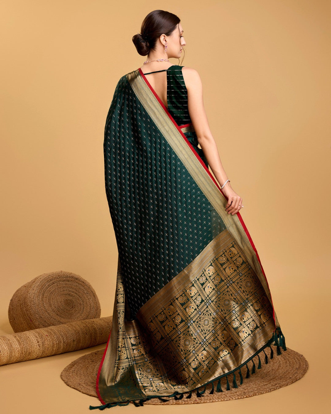 Banarasi Silk Saree With Zari Weaving Work