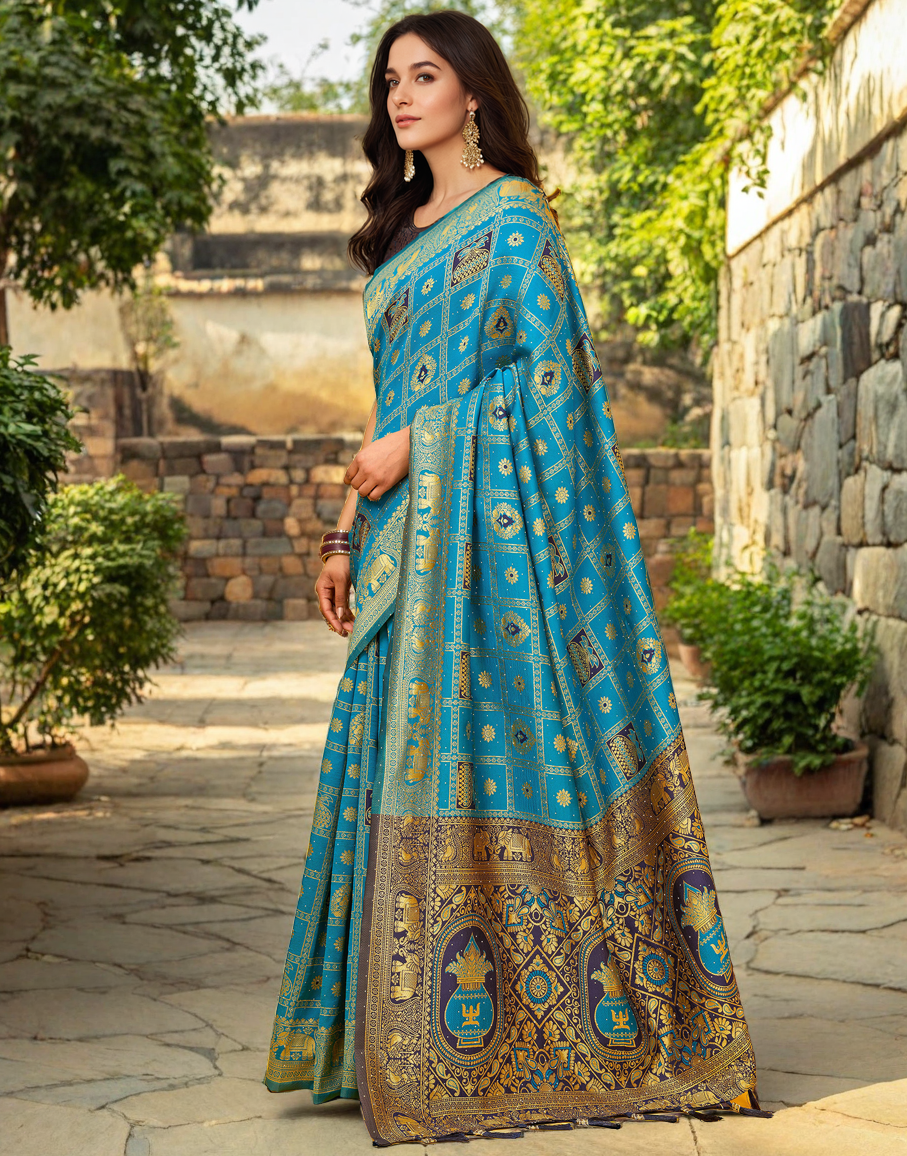 Paithani Silk Saree With Zari Weaving Work