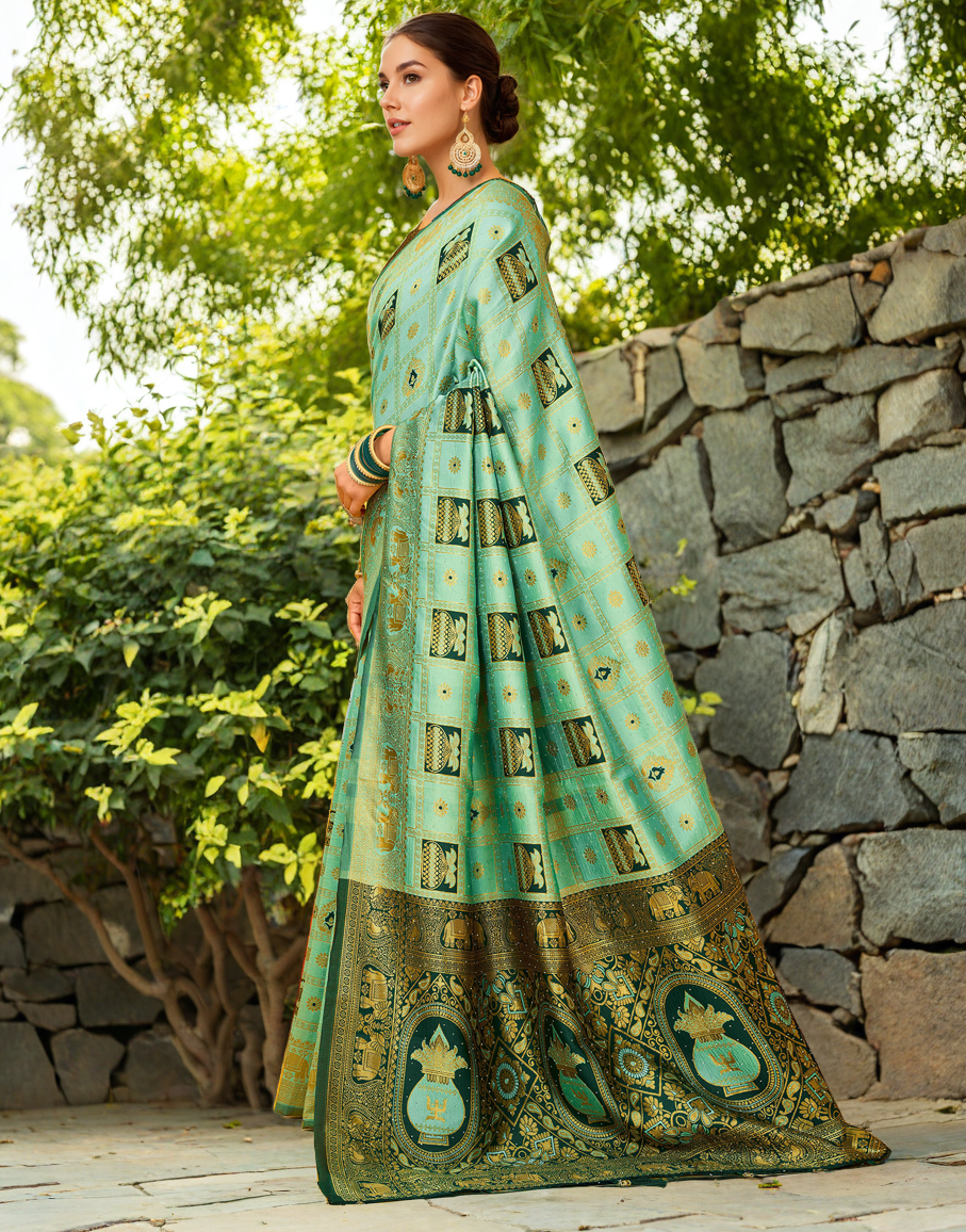 Paithani Silk Saree With Zari Weaving Work