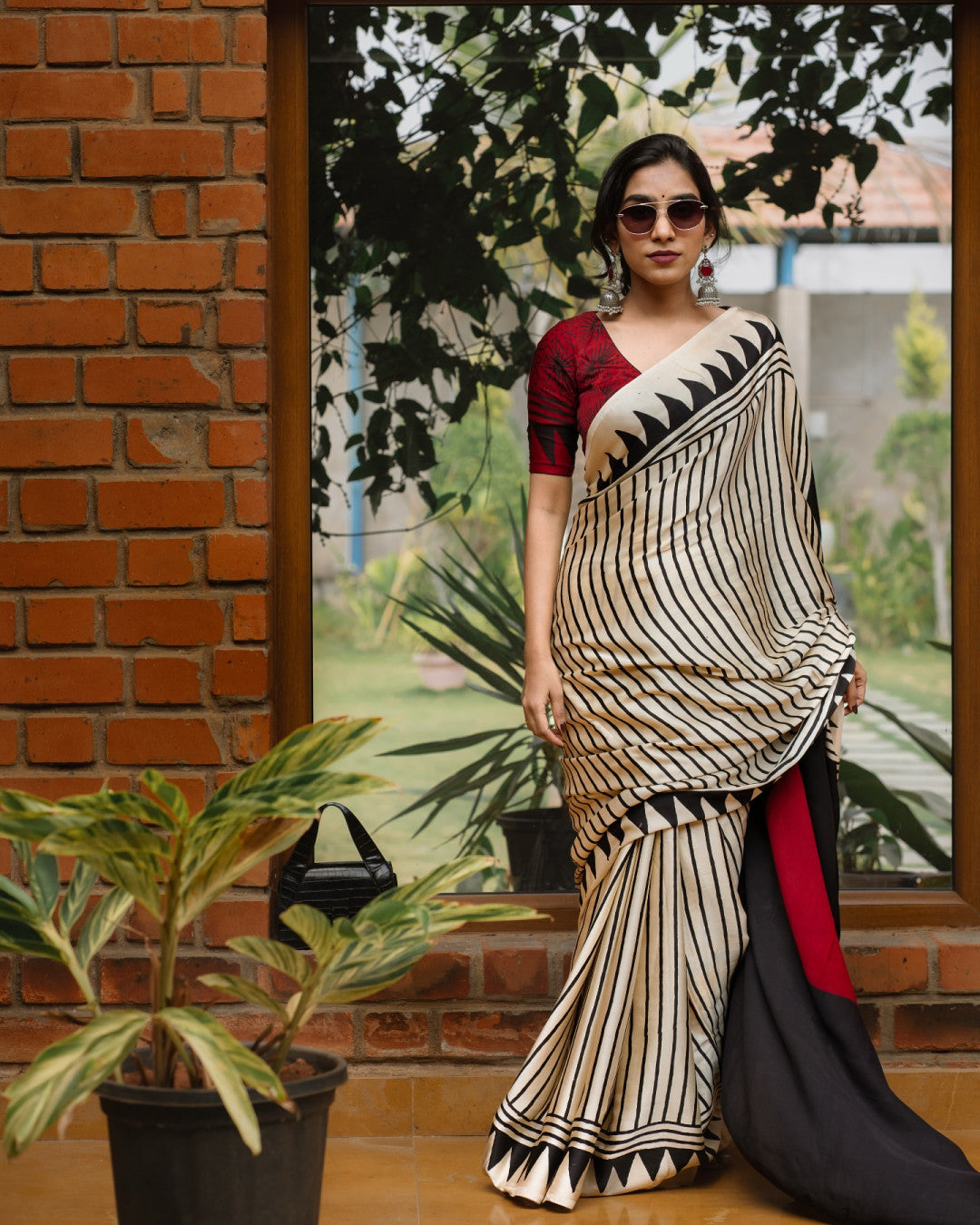 Multi Fancy Ajrakh Digital Printed Crepe Silk Saree