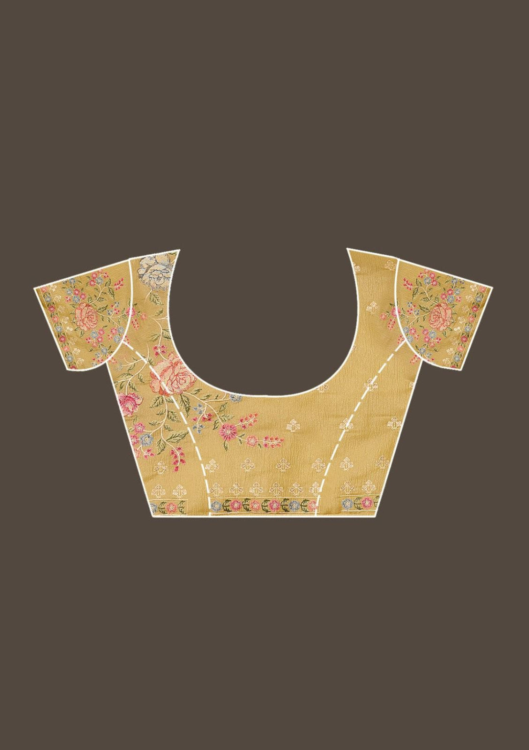 Mustard Yellow Fancy Crunchy Silk Saree With Multi Thread Work And Piping Lace Border