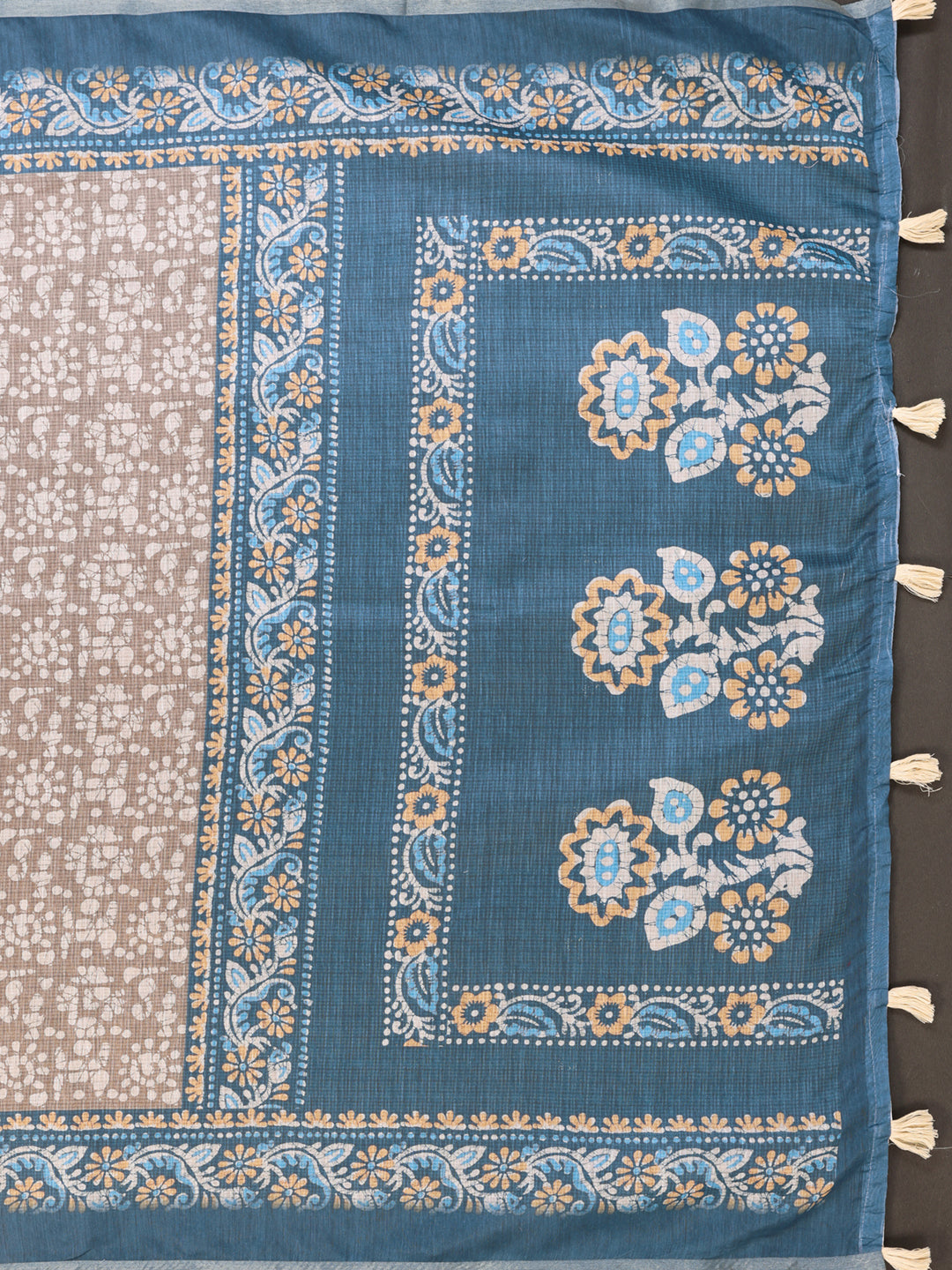 Multi Colour Chanderi Cotton Saree With Digital Printed Work
