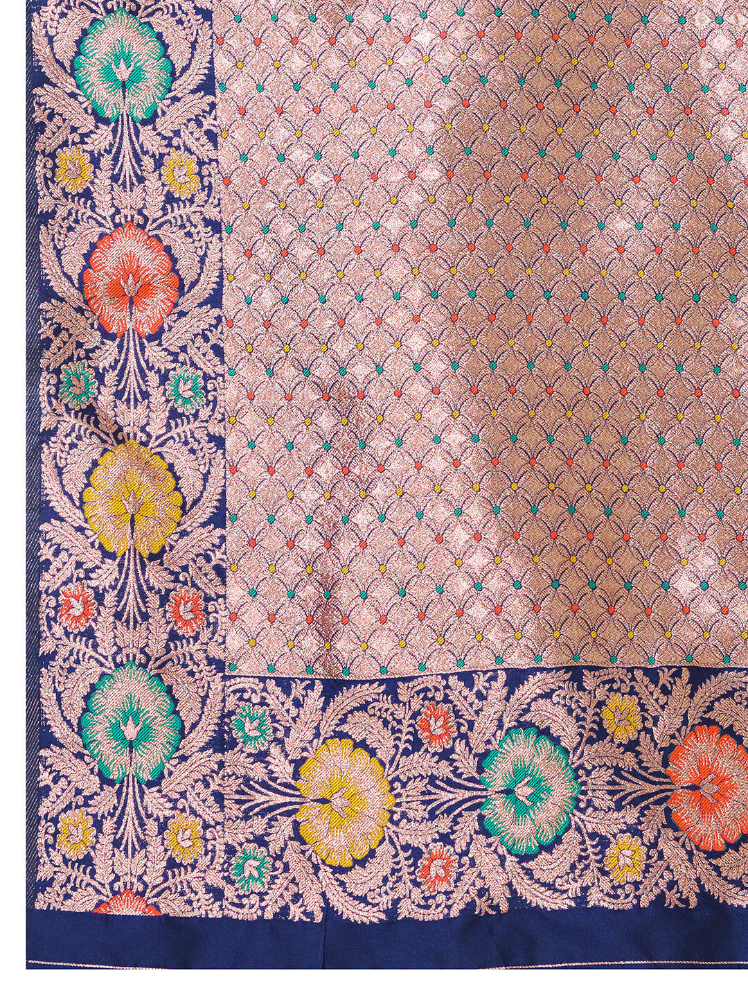 Traditional Navy Blue Color Jacquard Silk Saree With Zari Work