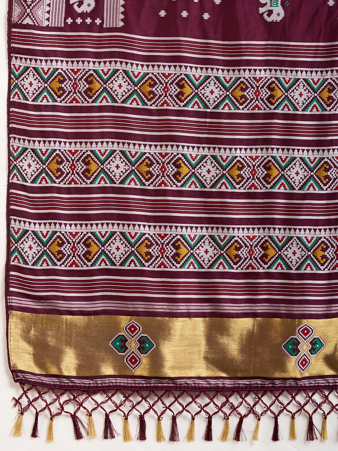 Traditional Muslin Dola Silk Saree With Meenakari Zari Weaving Work