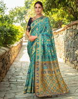 Paithani Silk Saree With Zari Weaving Work