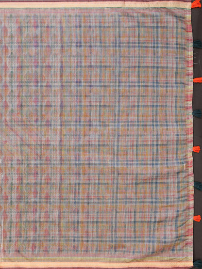 Multi Colour Chanderi Cotton Saree With Digital Printed Work