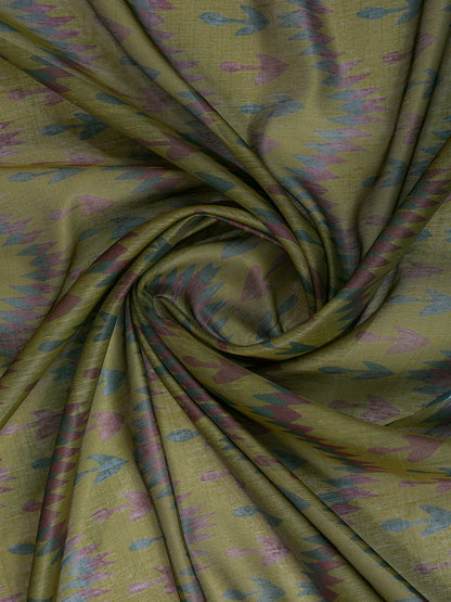 Multi Colour Chanderi Cotton Saree With Digital Printed Work