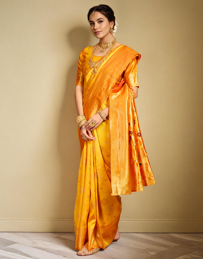 Paithani Silk Saree With Zari Weaving Work