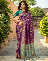 Paithani Silk Saree With Zari Weaving Work