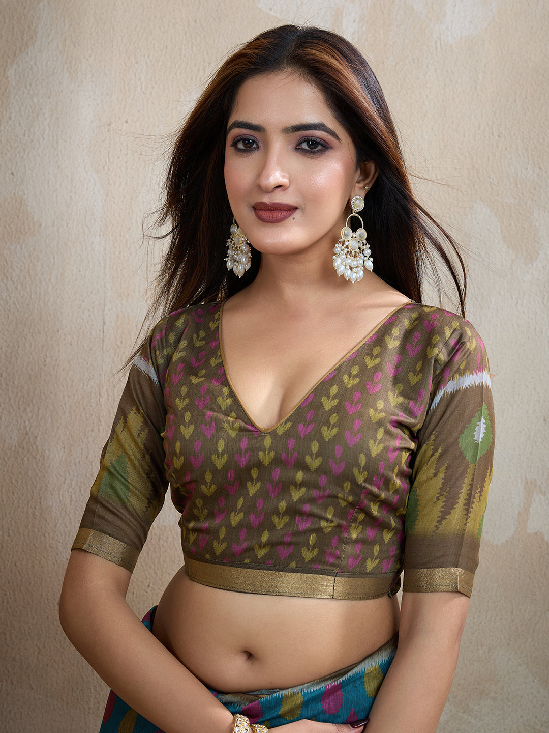 Multi Colour Chanderi Cotton Saree With Digital Printed Work