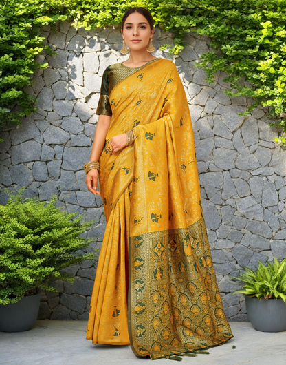 Paithani Silk Saree With Zari Weaving Work