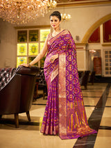 Soft Organza Silk Saree With Zari Weaving Work