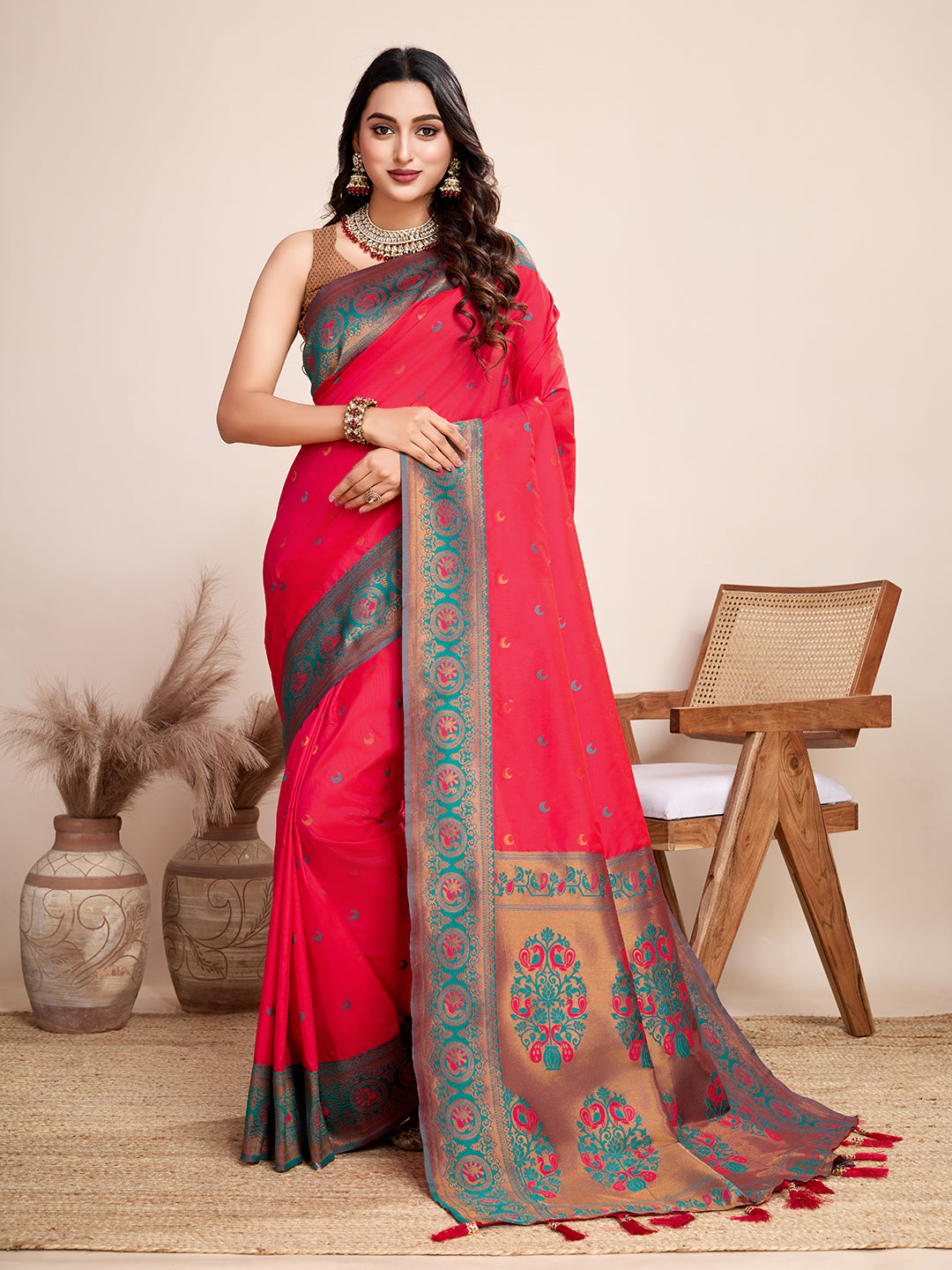 Traditional Paithani Silk Jacquard Saree