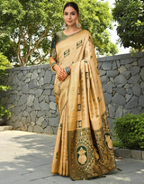 Paithani Silk Saree With Zari Weaving Work