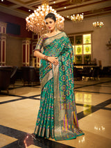Soft Organza Silk Saree With Zari Weaving Work