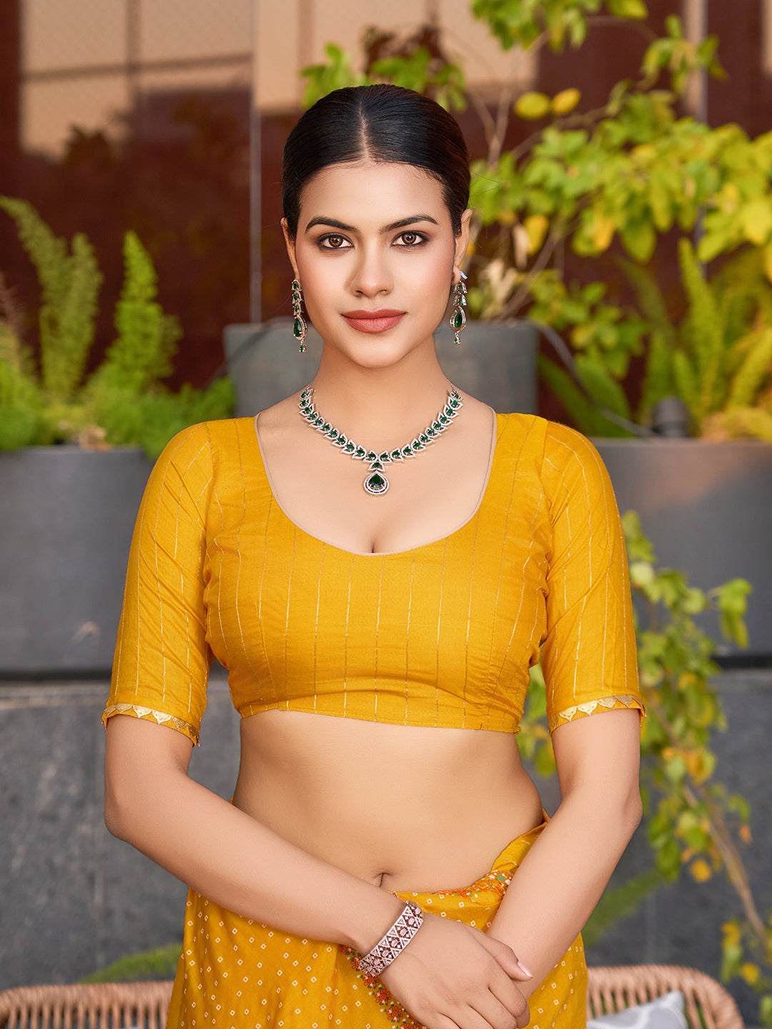 Yellow Stylist Soft Cotton Saree With Unique Table Printed & Lace Border