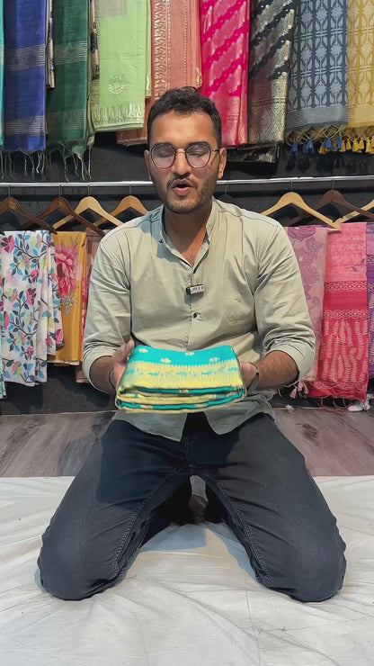 Traditional Purple Paithani Silk Saree With Zari Weaving Work