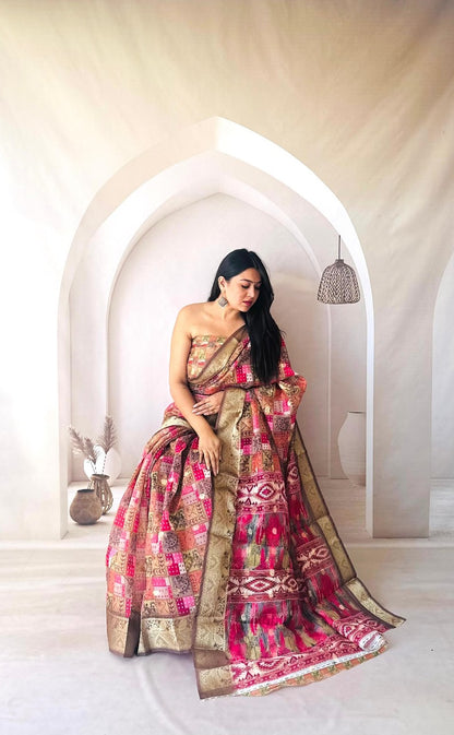 Soft Dola Silk Saree With Digital Printed Work