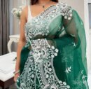 Green Color Organza Silk Saree With Embroidery Work